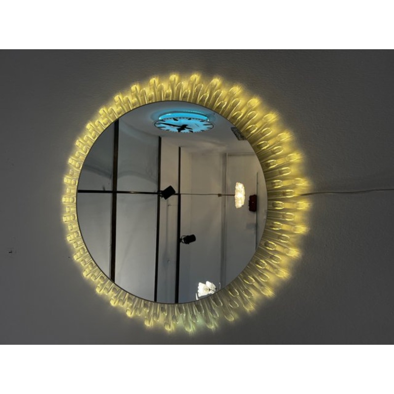 Large Vintage German Sun Mirror, 1970s for sale at Pamono