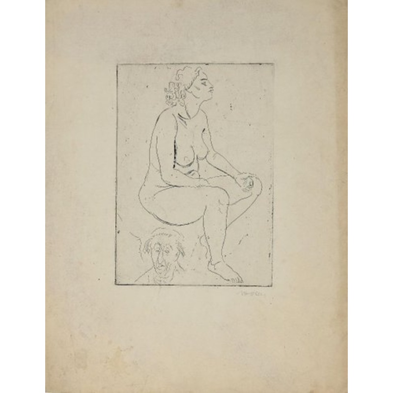 Marcel Homs, Nude of Woman, Etching, 1939 for sale at Pamono