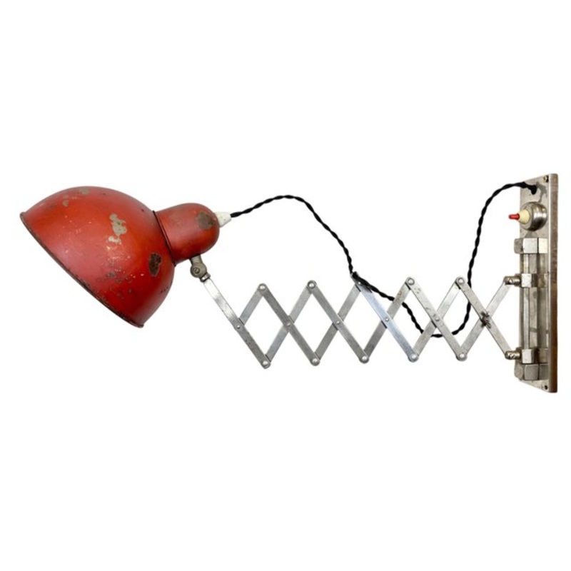 Mid-Century Modern Industrial Scissor Wall Lamp, 1950s for sale at Pamono