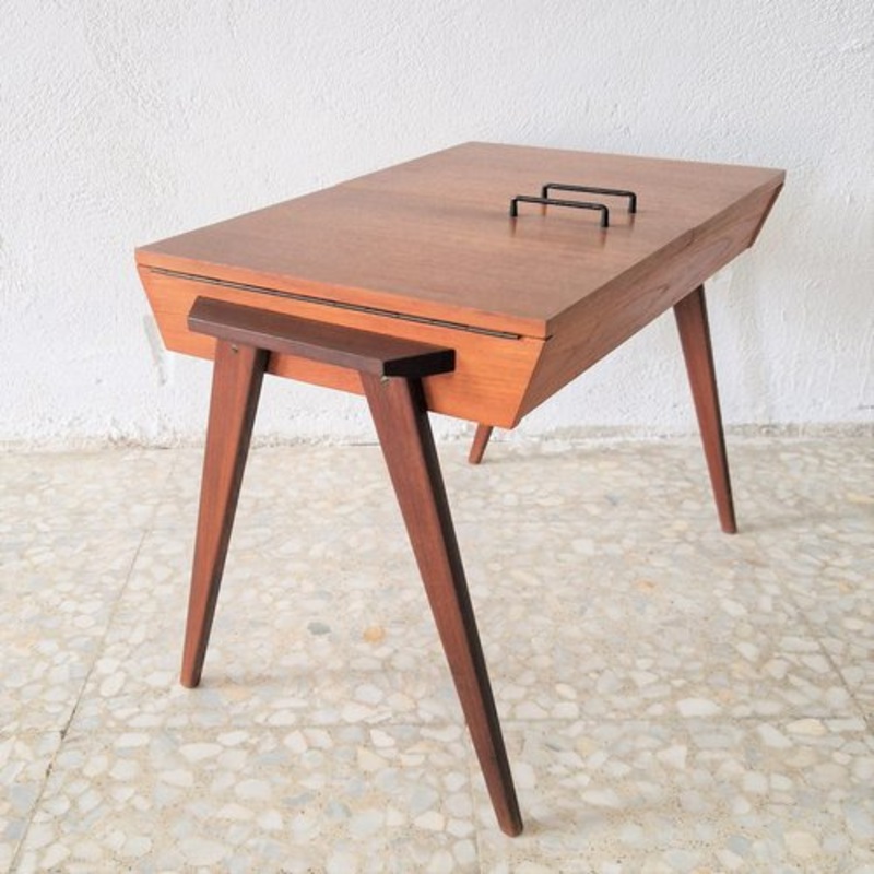 Mid-Century Sewing Box in Teak from Ilse Mbel, 1950s for sale at Pamono