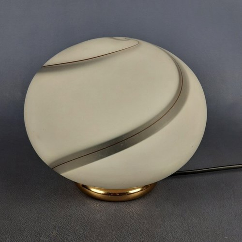 Modern Murano Glass Mushroom Table Lamp with Stripes, 1970s for sale at Pamono-PWG-2159070