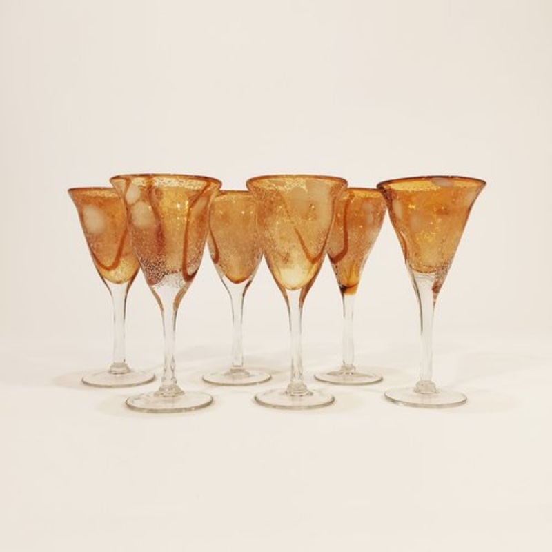 Murano Crystal Glasses, 1970s, Set of 6 for sale at Pamono