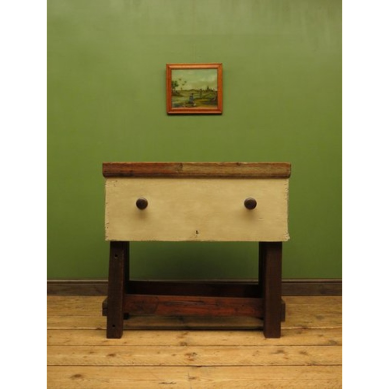 Rustic Handmade Kitchen Side Table for sale at Pamono