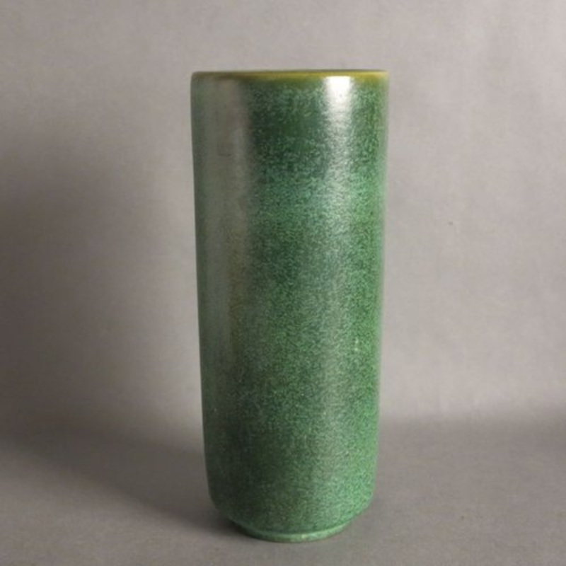 Scandinavian Style Ceramic Cylinder Vase by Friedgard Glatzle for Karlsruher Majolika, 1960s for sale at Pamono