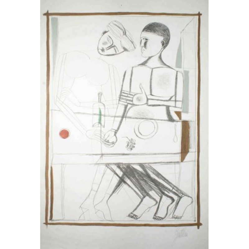 Two Men – Original Lithograph by Franco Gentilini – 1960 ca. 1960 ca. for sale at Pamono