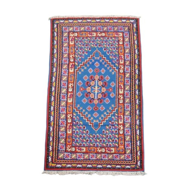 Vintage Colorful Rug with Pattern for sale at Pamono