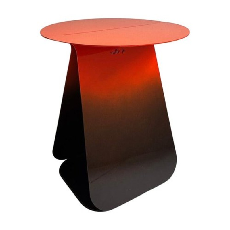 Youmy Round Red Shaded Side Table by Mademoiselle Jo for sale at Pamono
