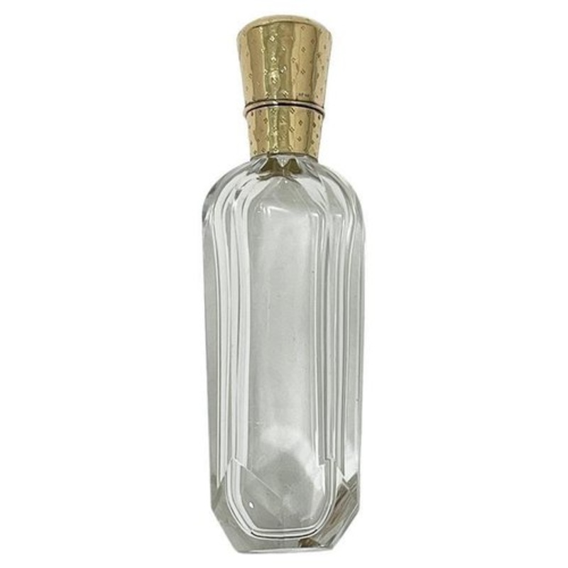19th Century Dutch Crystal and Gold Perfume Bottle by H.A.M. van Tongeren, 1870s for sale at Pamono