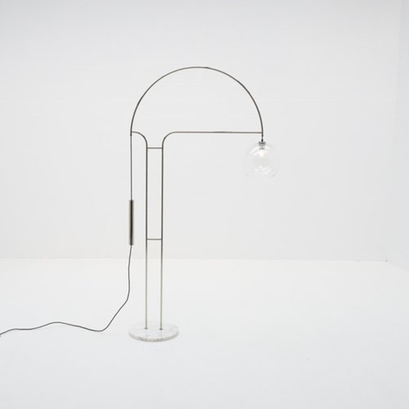 Adjustable Chrome Arc Lamp, 1970s for sale at Pamono