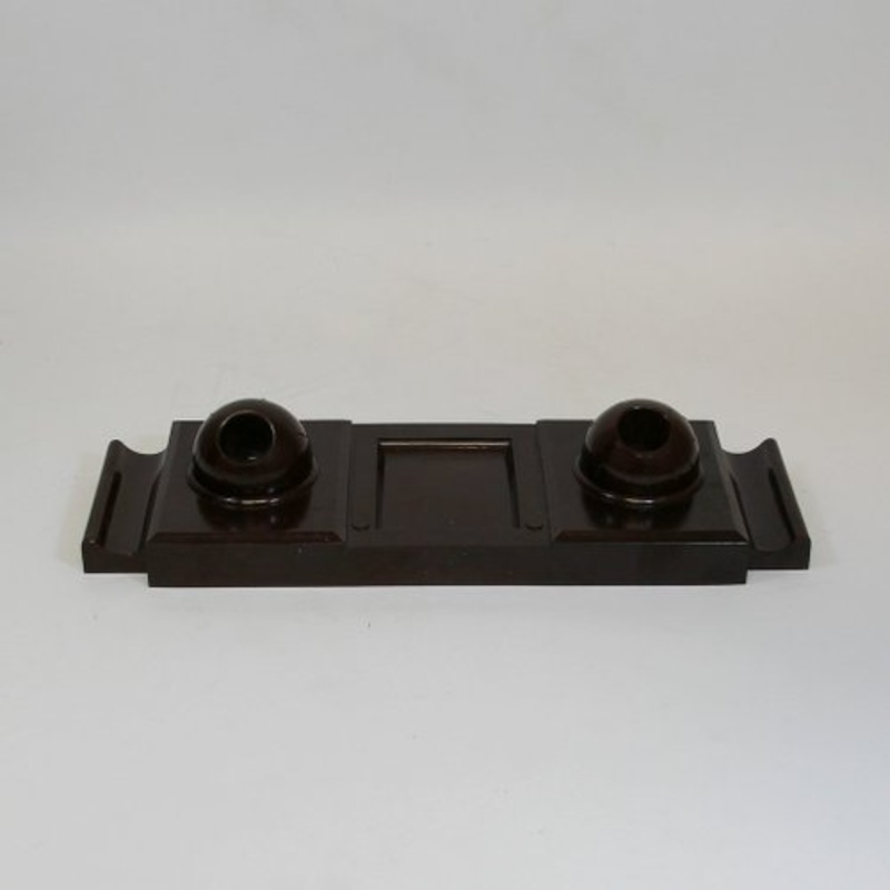 Art Deco Bakelite and Porcelain Writing Set, 1940s for sale at Pamono