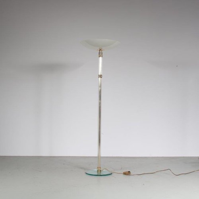 Art Deco Uplighter Floor Lamp, Italy, 1970s for sale at Pamono