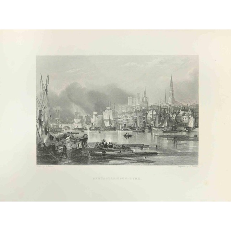 Edward Frencis Finden, Newcastle-upon-Tyne, Engraving, 1845 for sale at Pamono