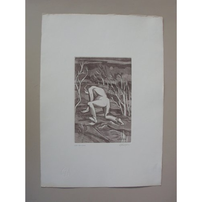 Enrica Zilioli Mola, Composition, 1980s, Etching for sale at Pamono