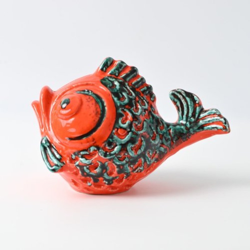 Orange and Green Fish Money Box from Italica Ars, 1970s for sale at Pamono