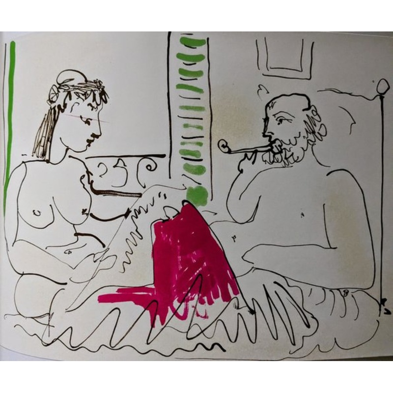 Pablo Picasso, Dans l’atelier, Lithograph, 1966 for sale at Pamono