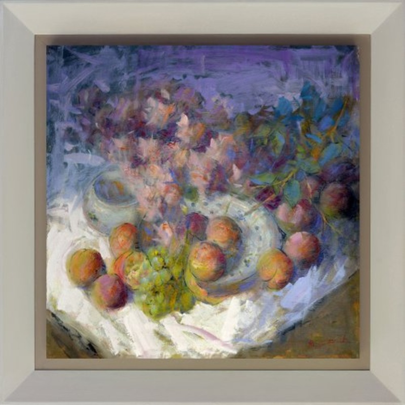 Renato Criscuolo, Flower Composition, Oil on Canvas, 2000s, Framed for sale at Pamono