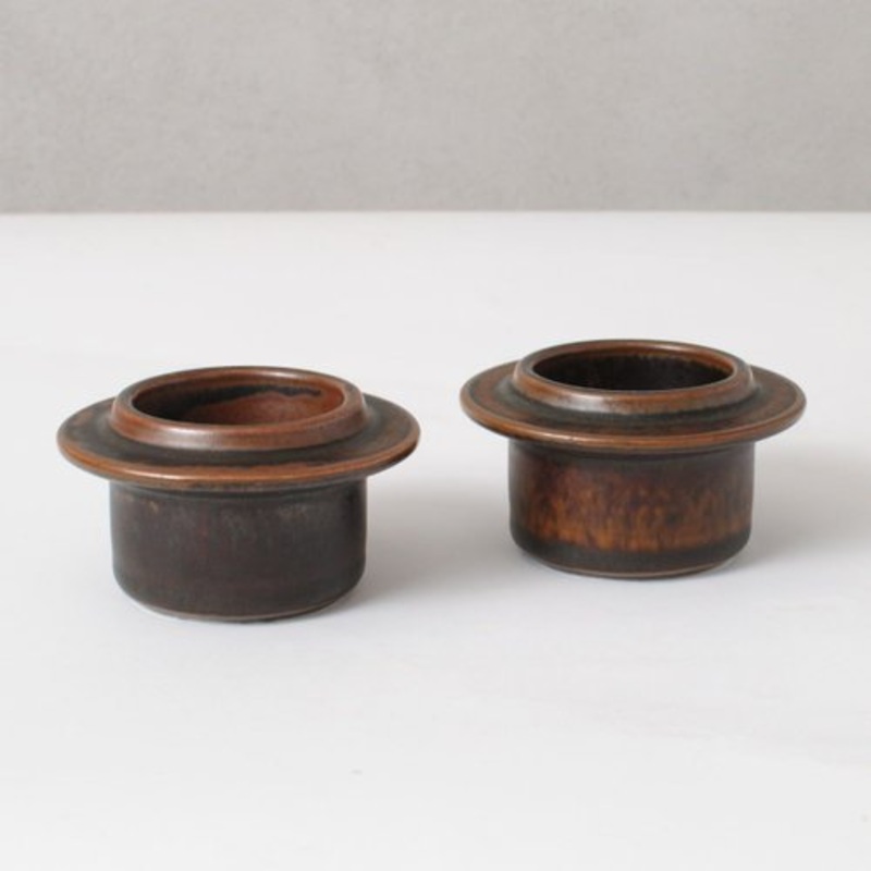 Ruska Egg Cups by Ulla Procope for Arabia, 1970s, Set of 2 for sale at Pamono