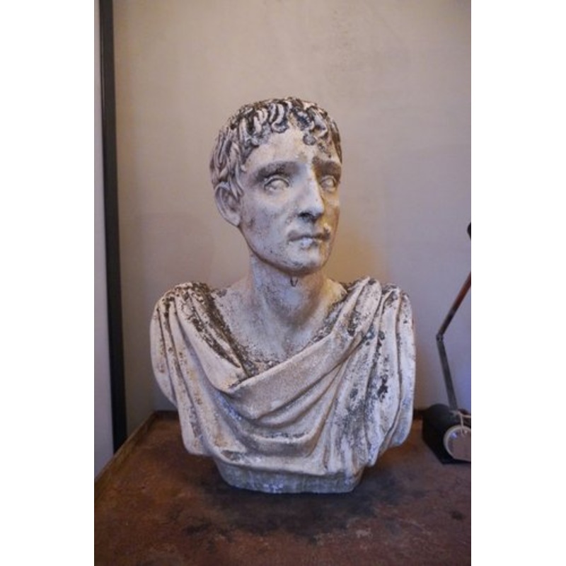 Sculpture of a Bust in Biscuit Porcelain, 1940s for sale at Pamono