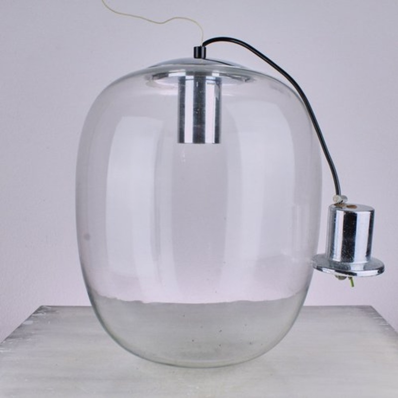 Vintage Chandelier in Glass, 1980s for sale at Pamono