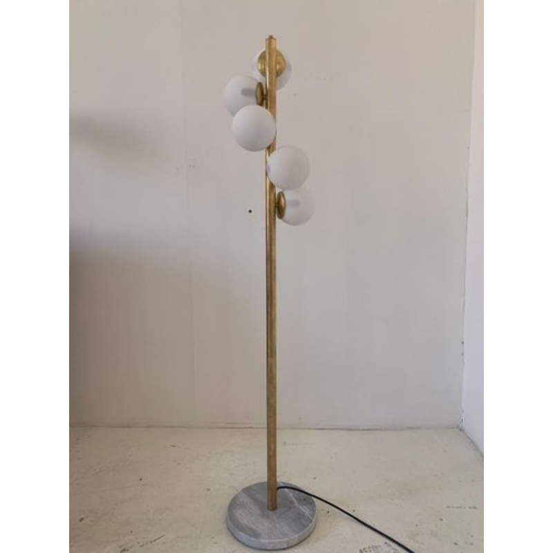 Vintage Gold Floor Lamp, 1980s for sale at Pamono