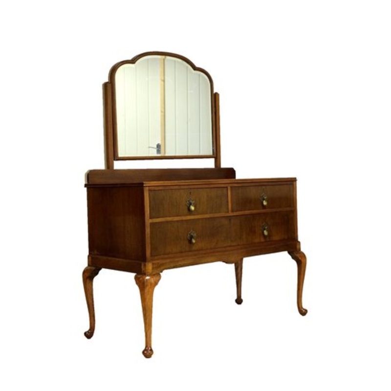 Antique Dressing Table with Cabriole Legs for sale at Pamono