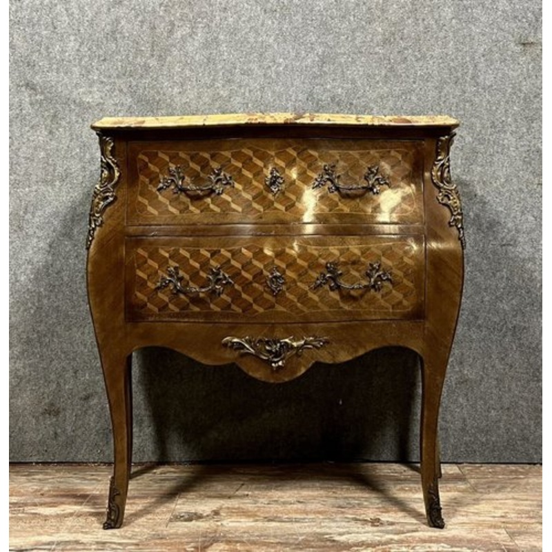 Dame Galbe Dame Louis XV in Marquetry for sale at Pamono