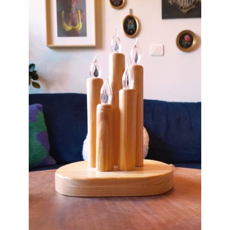 Electric Pine Candleholder, Sweden, 1980s for sale at Pamono