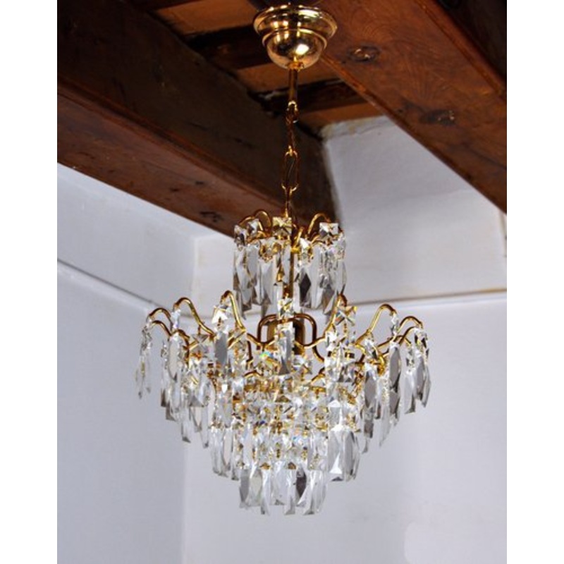 Italian Regency Crystal Chandelier, 1970 for sale at Pamono