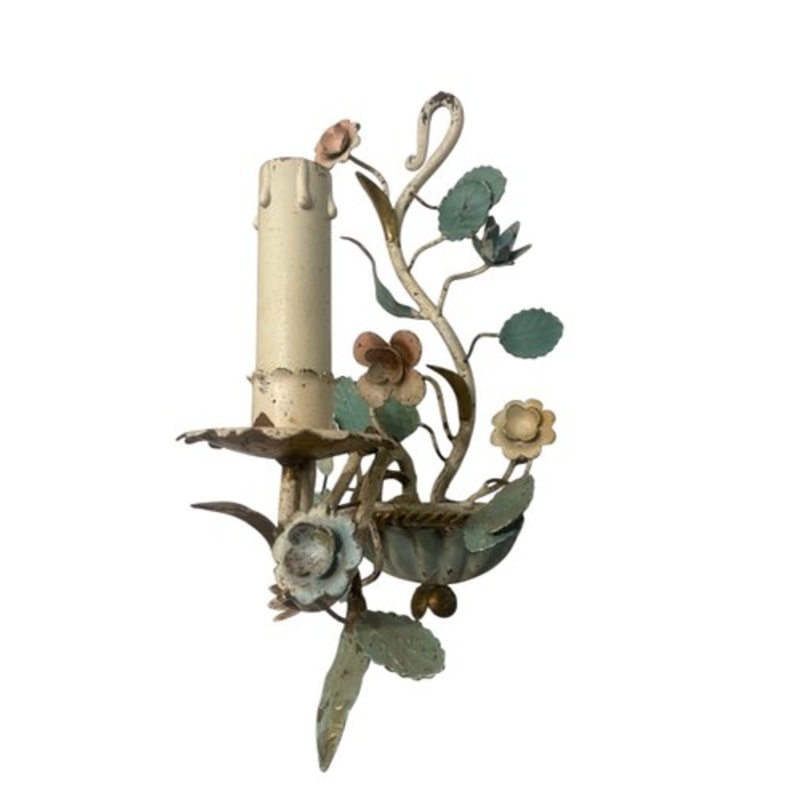 Italian Tole Sconce, 1950s for sale at Pamono