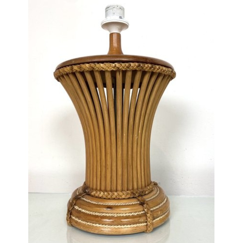 Mid-Century Italian Bamboo Table Lamp, 1970s for sale at Pamono