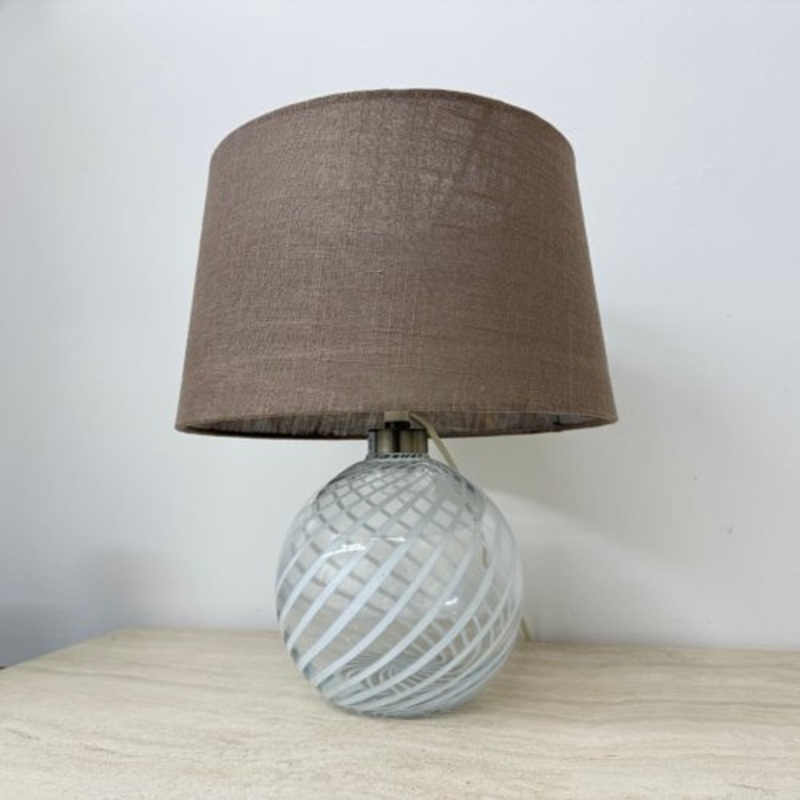 Mid-Century Modern Danish Swirl Lamp from Holmegaard, 1970s for sale at Pamono
