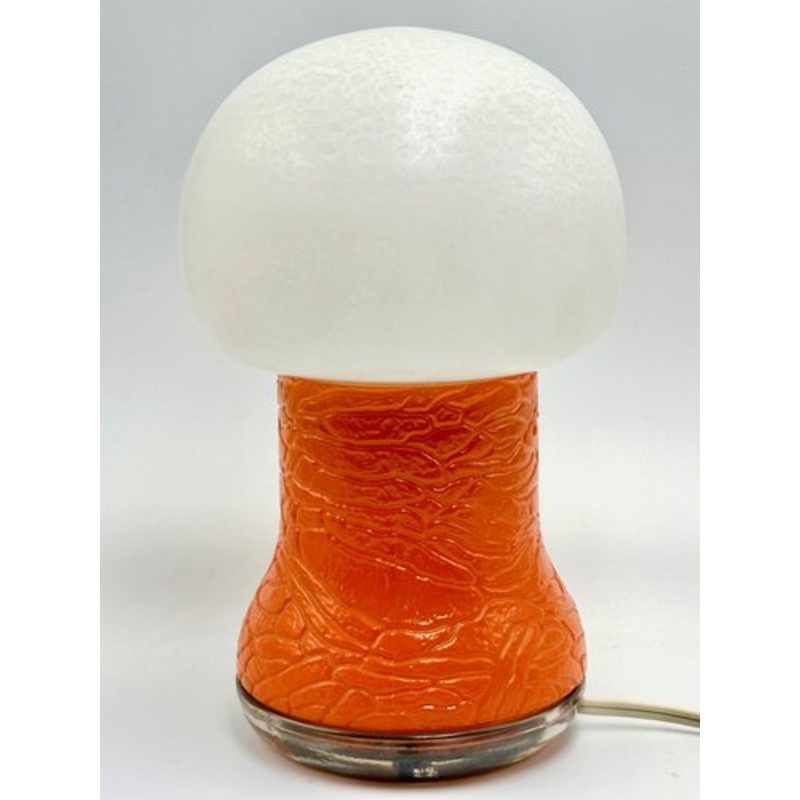 Mid-Century Mushroom Bedside Table Lamp by Karin Korn for Beleuchtungsglaskombinat Grlitz, 1960s for sale at Pamono