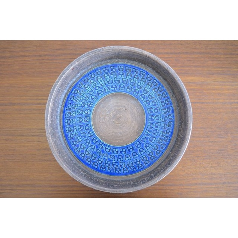 Rimini Blue Ceramic Bowl by Aldo Londi for Bitossi, 1960s for sale at Pamono