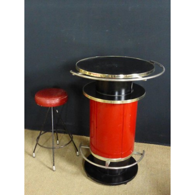 Vintage Bar & Stool, Set of 2 for sale at Pamono