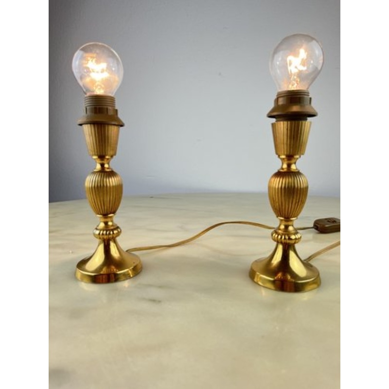 Vintage Bedside Lamps by Gaetano Sciolari, Italy, 1970s, Set of 2 for sale at Pamono