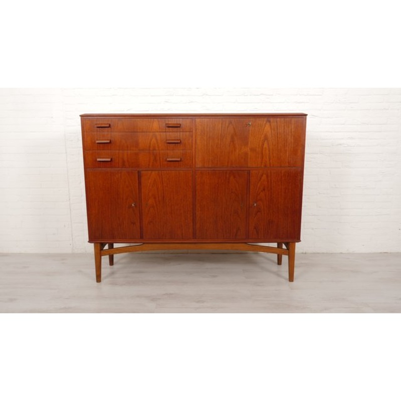 Vintage Highboard in Teak for sale at Pamono