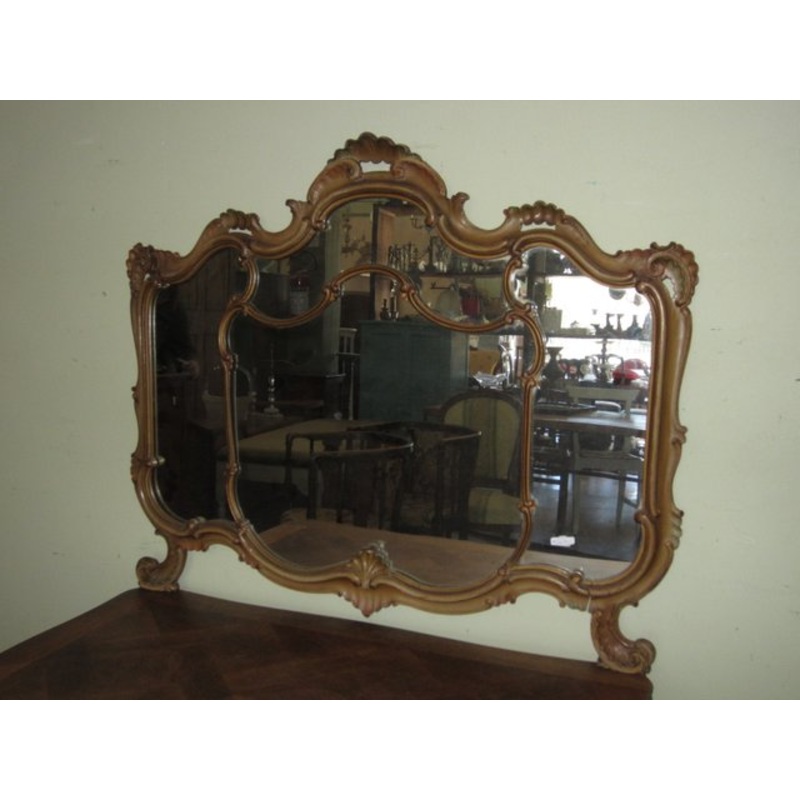 Wooden Horizontal Mirror for sale at Pamono