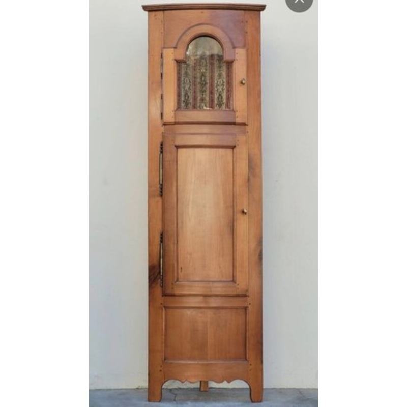 19th Century Corner Glazed Corner Cabinet in Cherry Wood for sale at Pamono