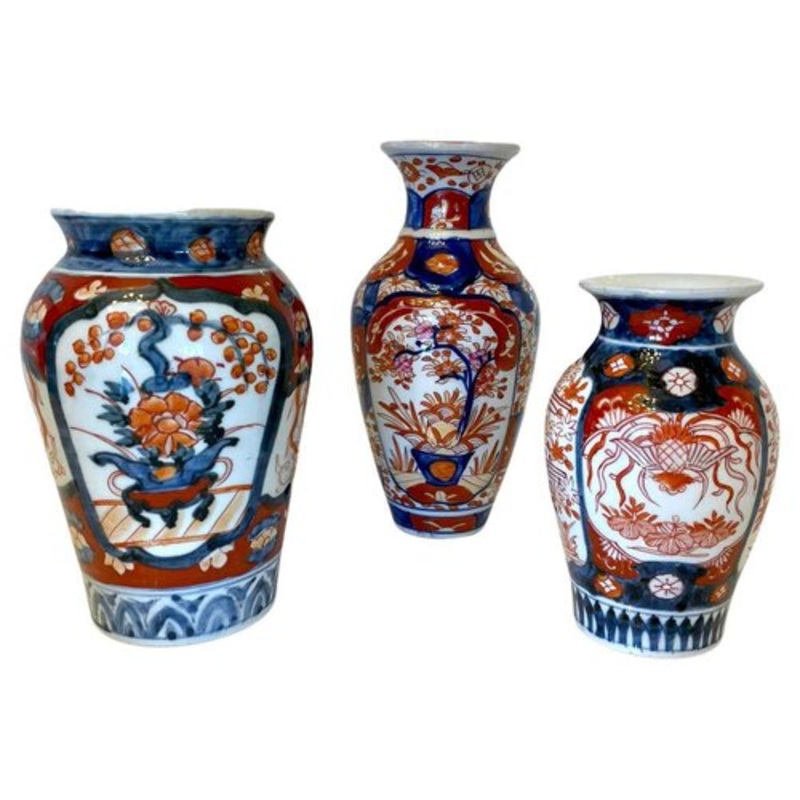 Antique Imari Vases, Set of 3 for sale at Pamono