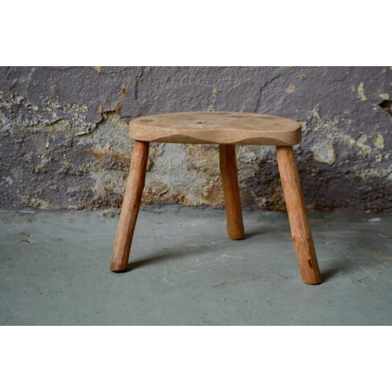 Brutalist Tripod Farm Stool for sale at Pamono