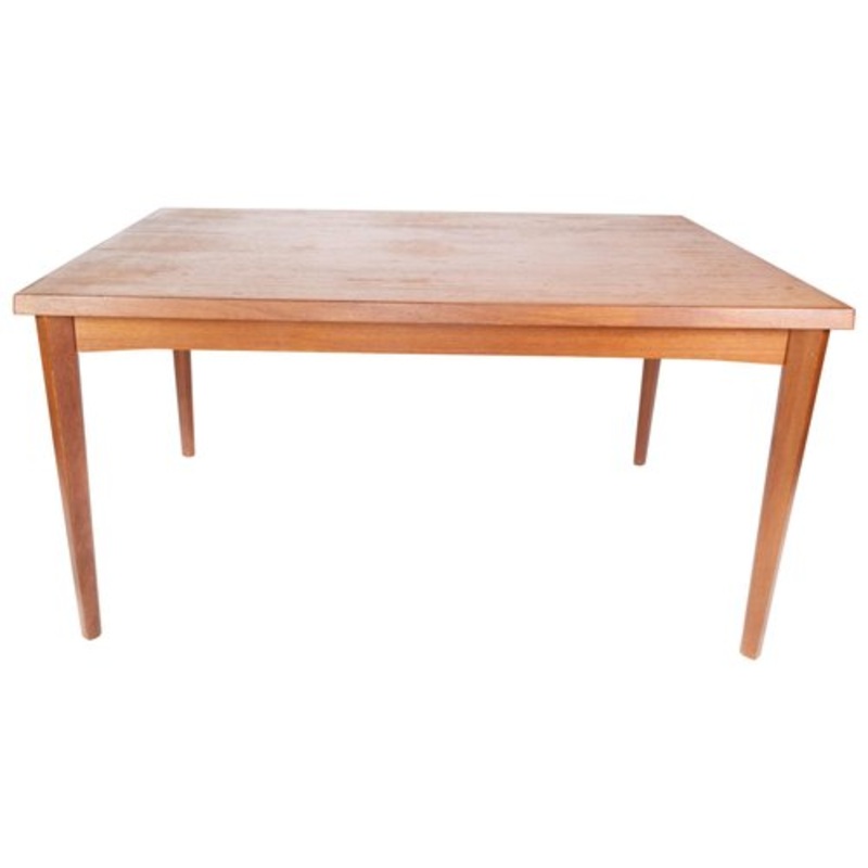 Danish Teak Dining Table with Extension Plates, 1960s for sale at Pamono