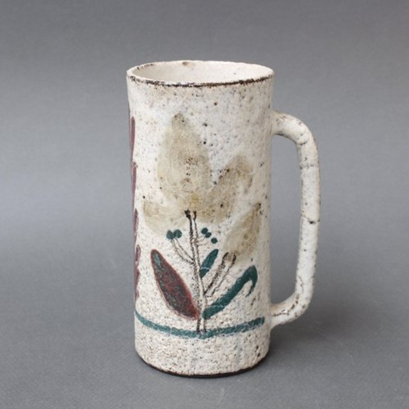 French Decorative Ceramic Jug by Gustave Reynaud for Le Mrier Studio, 1960s for sale at Pamono