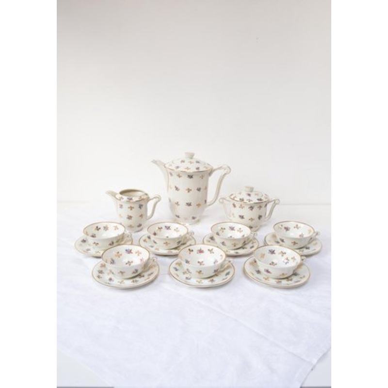 French Tea Service from Limoges Raynaud, 1930s, Set of 17 for sale at Pamono
