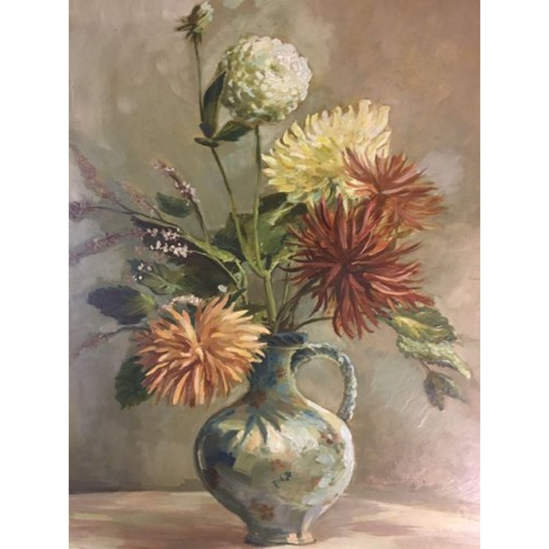 Fritz Otten, Still Life, Oil on Hardboard for sale at Pamono