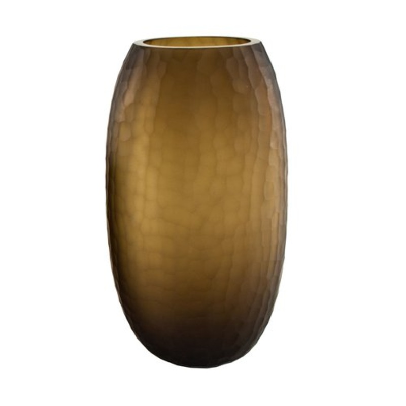 Italian Murano Glass Vase in Moka Color for sale at Pamono