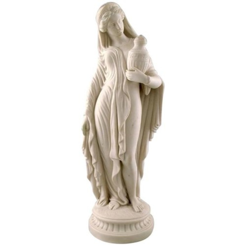 Large English Minton Biscuit Figure of Woman, Early 20 Century for sale at Pamono