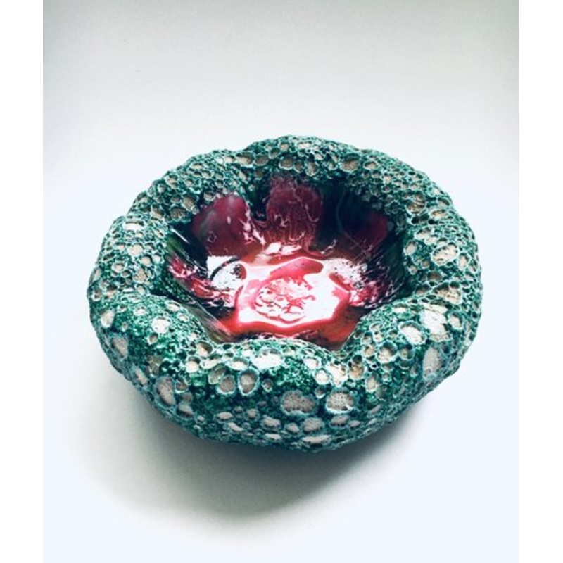 Mid-Century Italian Modern Art Pottery Bowl with Ocean Coral Structure, 1960s for sale at Pamono