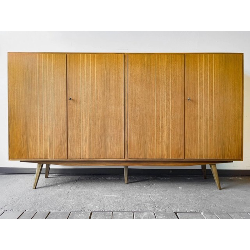 Mid-Century Walnut & Mahogany Highboard for sale at Pamono