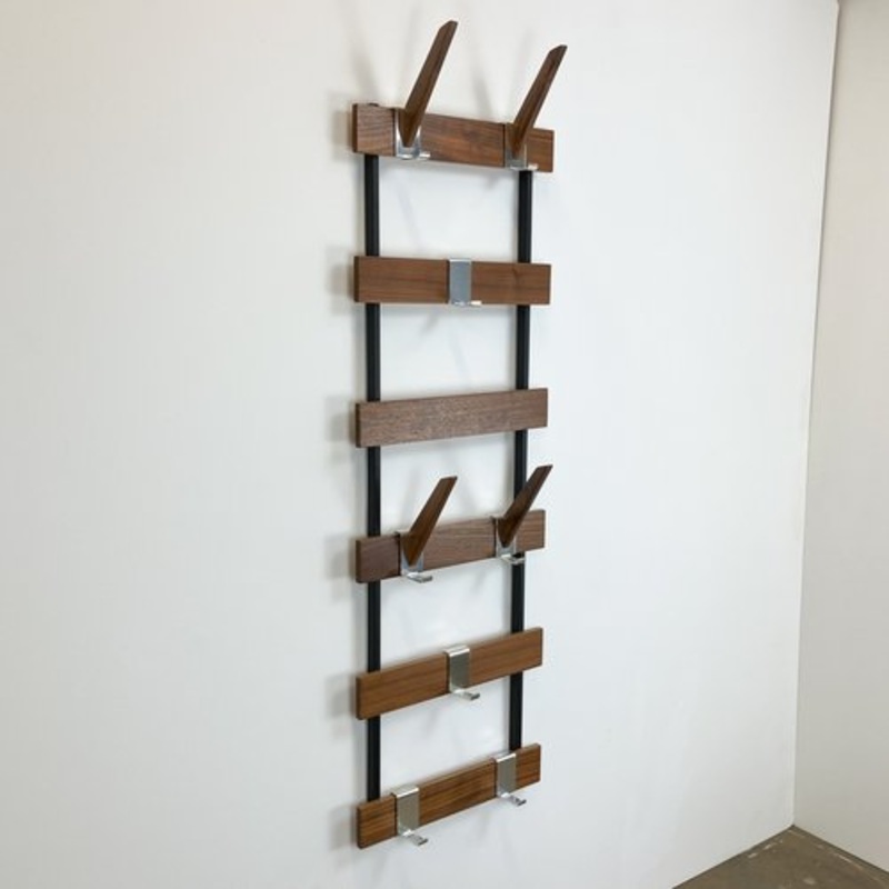 Narrow Wardrobe in Walnut, 1960s for sale at Pamono