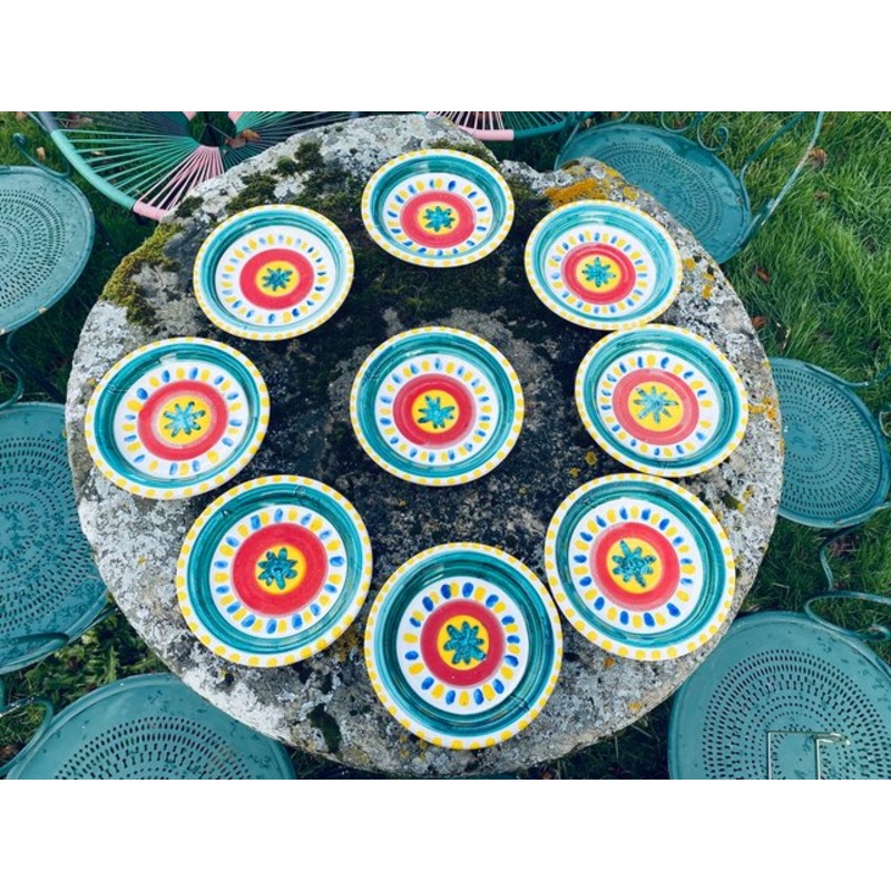 Plates by Giovanni Desimone, Italy, 1950s, Set of 9 for sale at Pamono